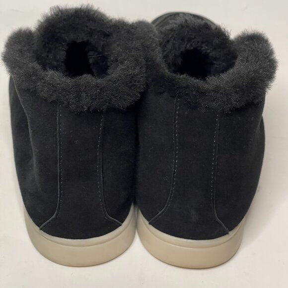 Loro Piana | Open Walk Chukka Ankle Boots Lined with Fur in Black Suede main image 4